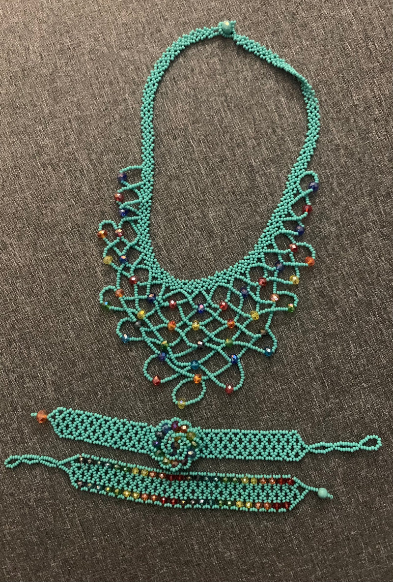 Hand beaded Jewelry Set